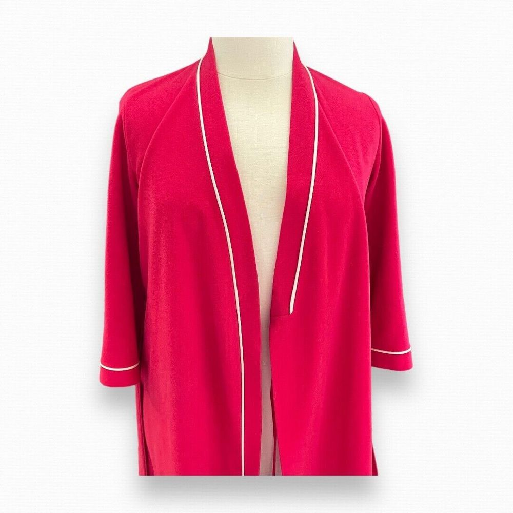 Vanity Fair Velour Raspberry Robe Size Small Vintage Bath Robe House Coat Womens - Picture 7 of 14